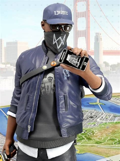 watch dogs 2 replica jacket|Marcus Holloway Jacket .